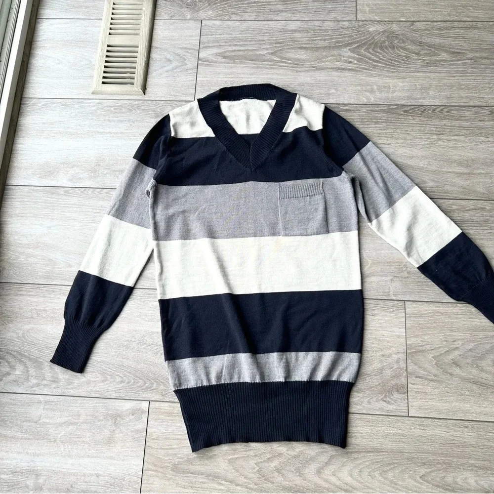 Ragno Pure Wool V Neck Pullover Sweater  Made in Italy